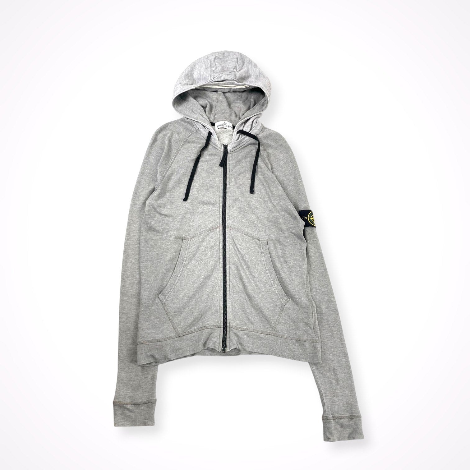 STONE  ホワイトワッペングラデーションパーカー L STONE ISLAND / 11SS 後付けデザインジップパーカー ワッペン付 SIZE:L