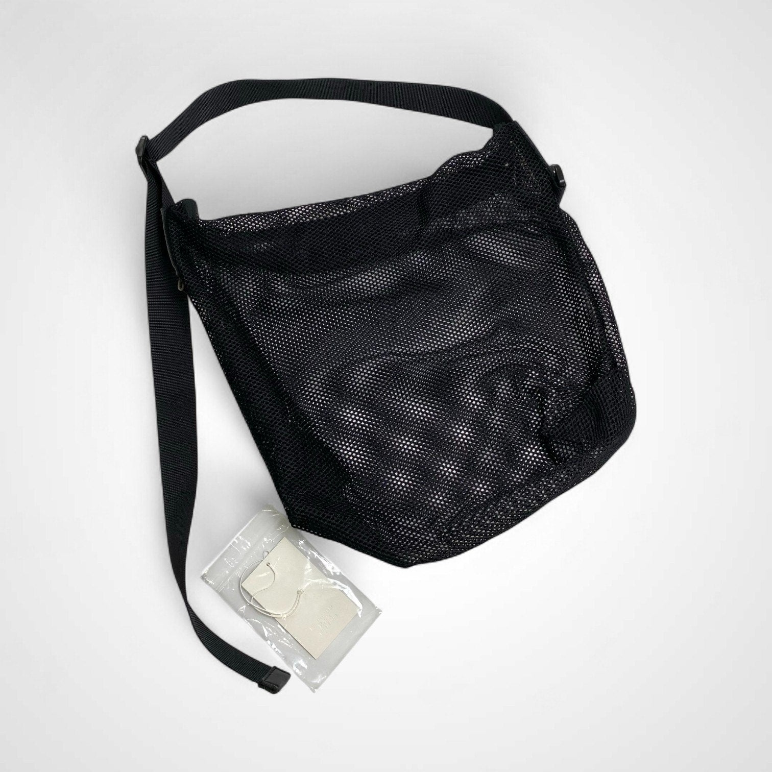 BRICK メッシュショルダーバッグ ブラック Brick ブリック / Mesh Zip Shoulder Bag メッシュ レザー ショルダー