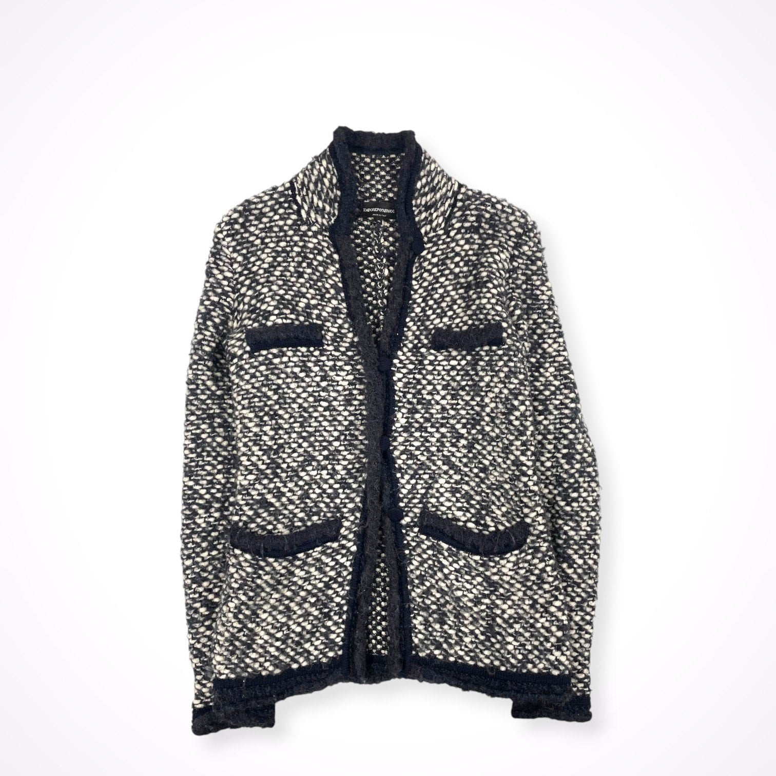 EMPORIO ARMANI / パイピングツイードニットジャケット 参考定価