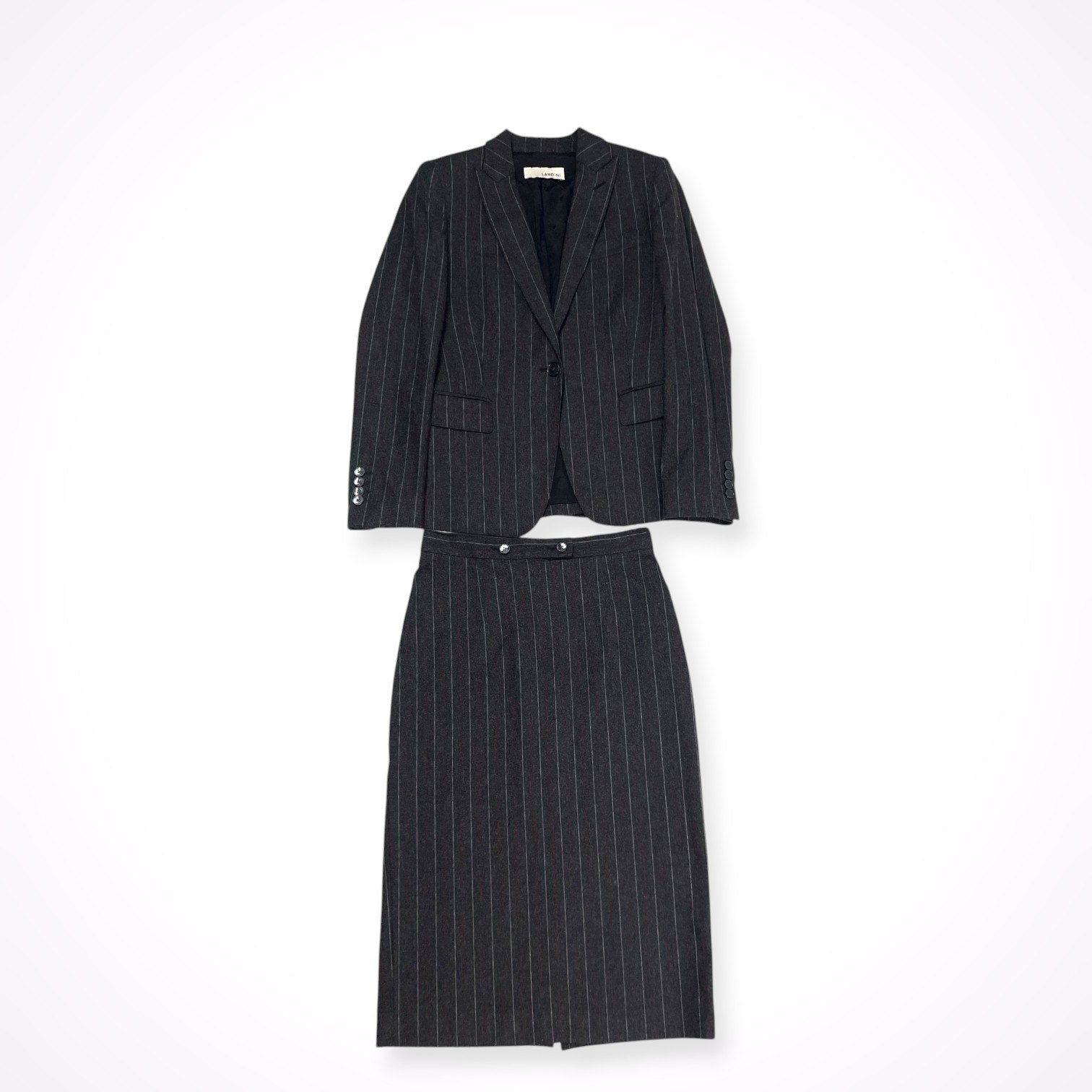 LARDINI / セットアップスーツ ダークグレー 参考定価：250,000程度