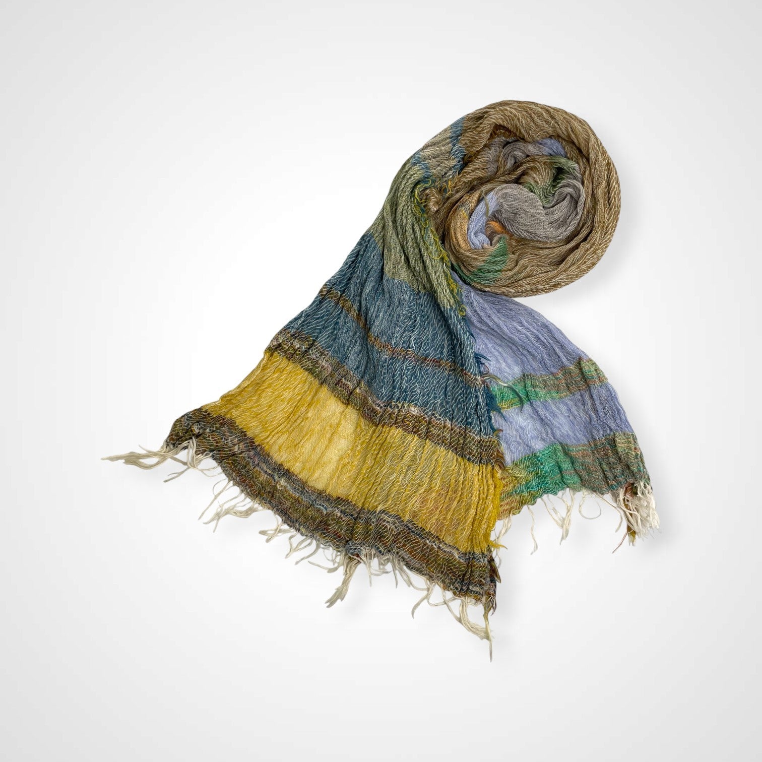 tamaki niime 播州織ストール　イエローとグレー tamaki niime 玉木新雌 / 播州織ストール 180cm×55cm – BAUM store