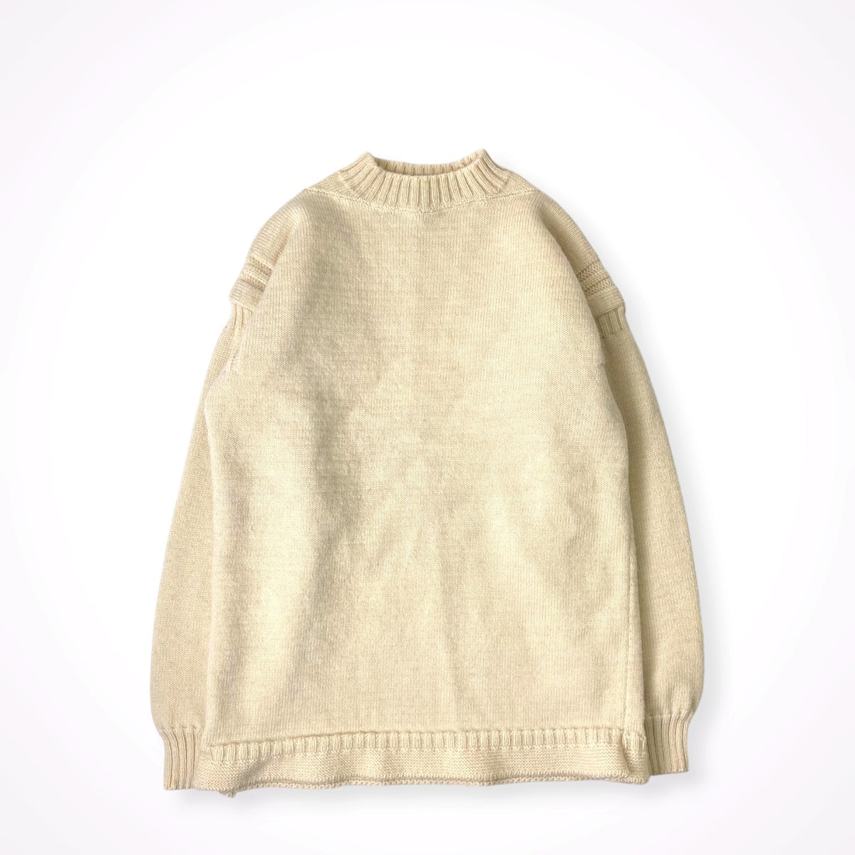 VINTAGE / 〈SUMMIT SPORTS〉 7-80s 英国製ガンジーニット SIZE:38