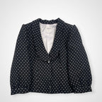 ARMANI COLLEZIONI アルマーニ コレツィオーニ / タキシードカラーショートジャケット ブラック イタリア製 参考定価：120,000程度 SIZE:42