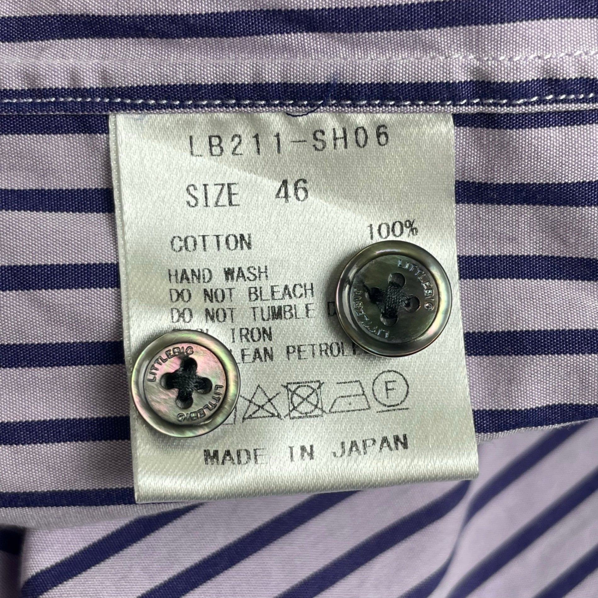 LITTLEBIG リトルビッグ / Stripe Dress SH ストライプシャツ 参考定価：29,000+tax SIZE:46