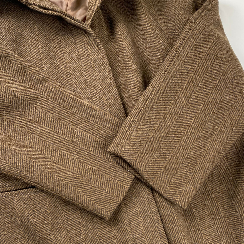 SELECT MOCA セレクト モカ / ヘリンボーンロングステンカラーコート sonさんコラボ SIZE：FREE