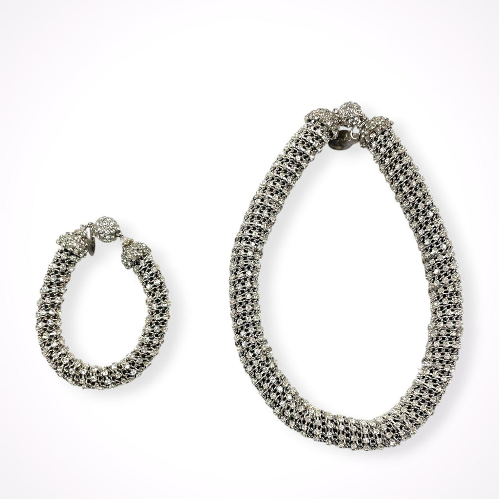 GIORGIO ARMANI / クリスタルネックレス＆ブレスレット 参考定価：180,000程度