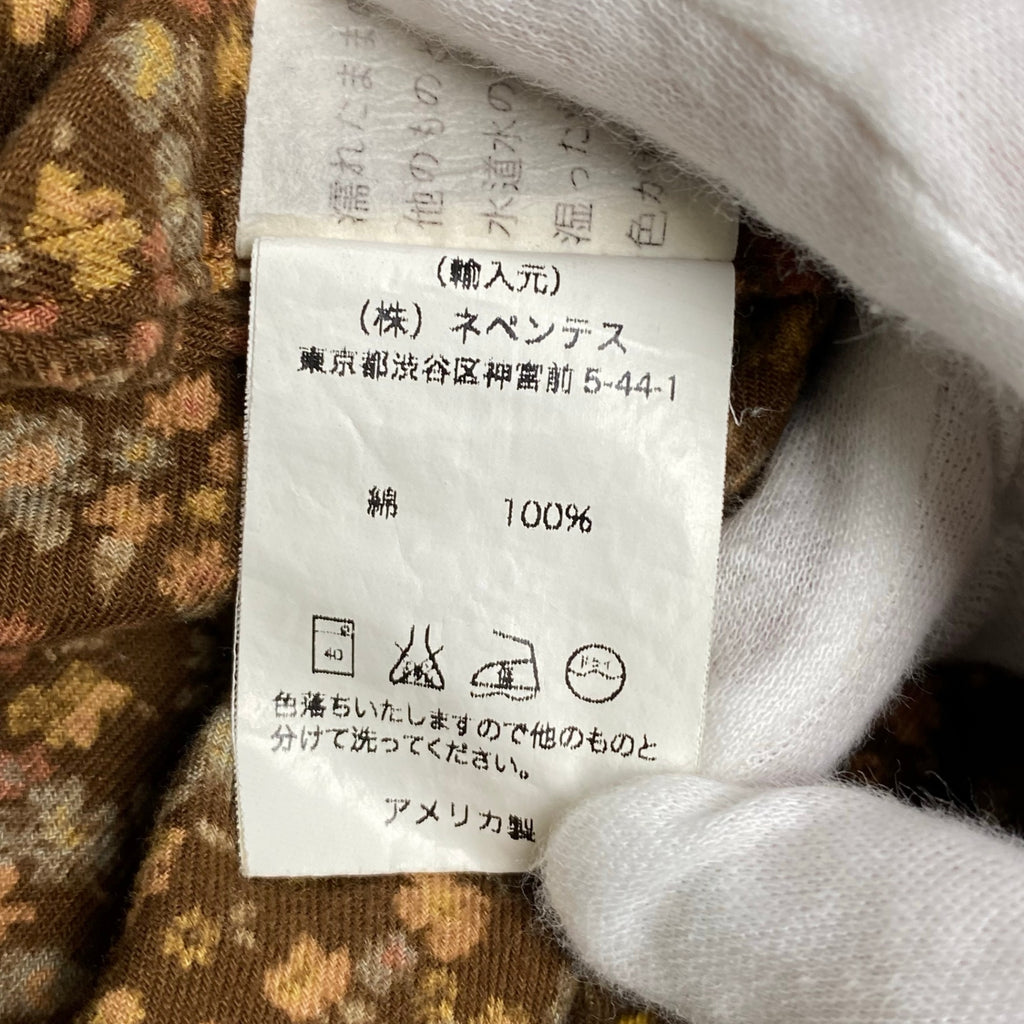 engineered garments エンジニアドガーメンツ / 総柄ボタンダウンシャツ 小花柄 マチ付 SIZE:S
