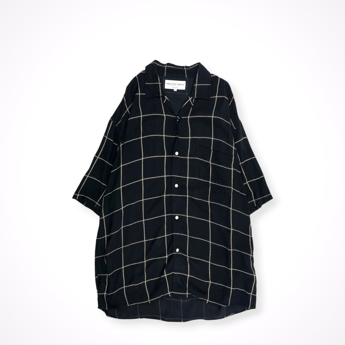 SHUTTLE NOTES / ソフトツイルオープンカラーシャツ 参考定価：18,000程度 SIZE:L