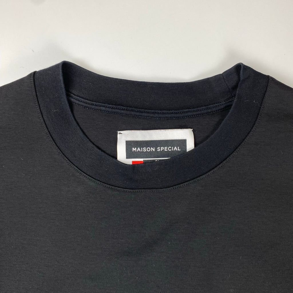 MAISON SPECIAL メゾンスぺシャル / スマッシングポンチプライムプルオーバーノースリーブ ブラック SIZE：01(L程度)