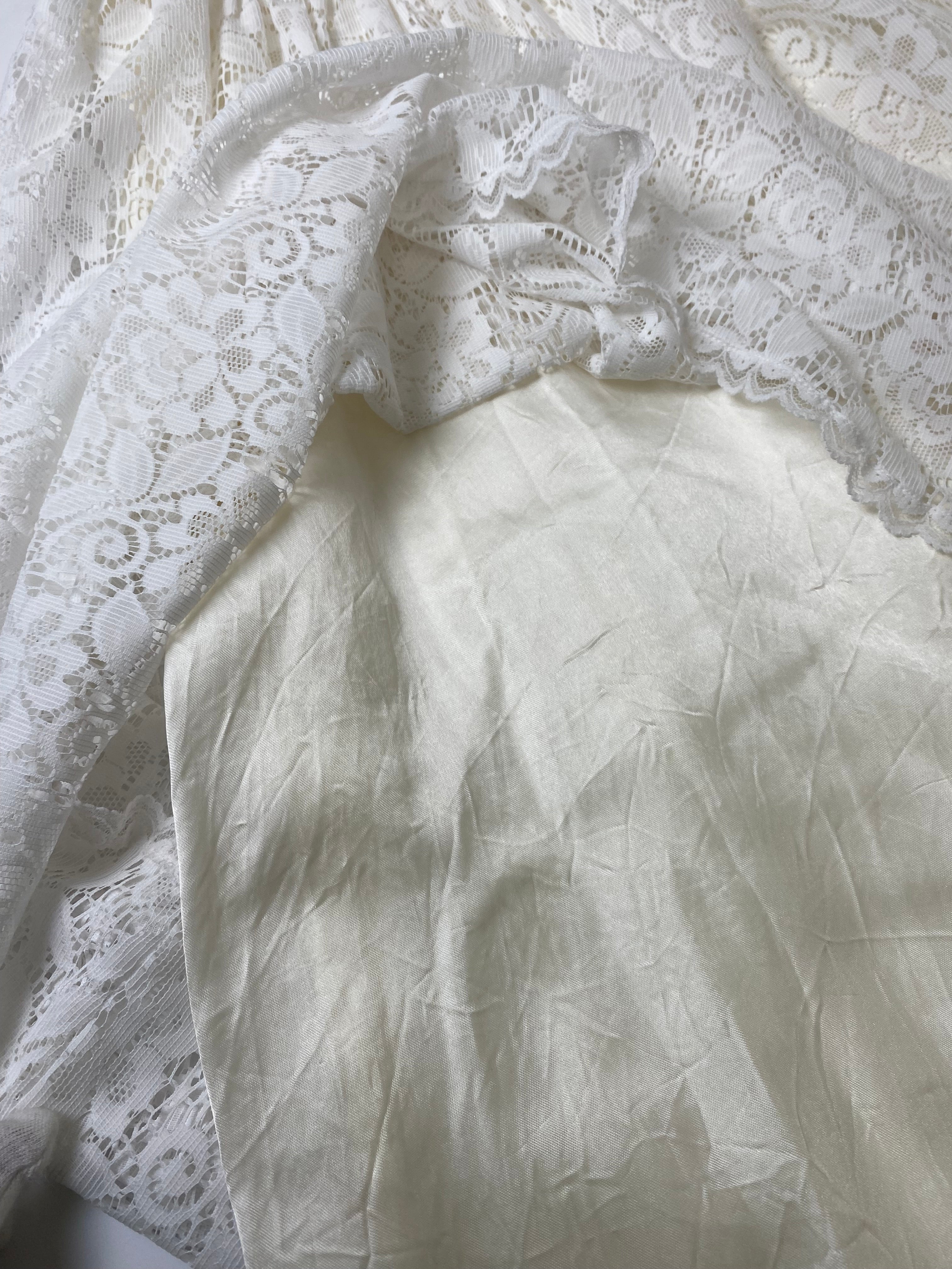 GUNNE SAX ガニーサックス オールレースホワイトドレス ワンピース 80s