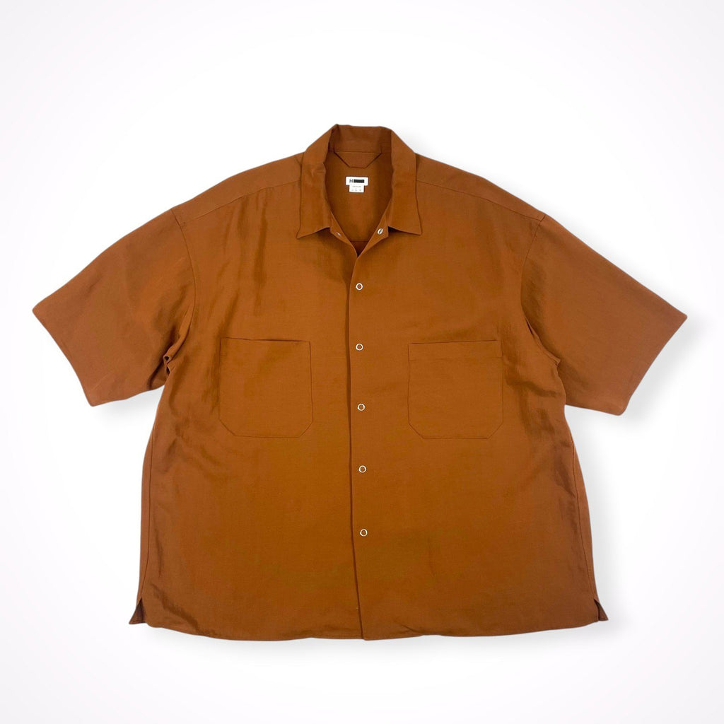H BEAUTY＆YOUTH / RING SNAP BOX SHORT SLEEVE SHIRT 参考定価：20,000+tax SIZE:M