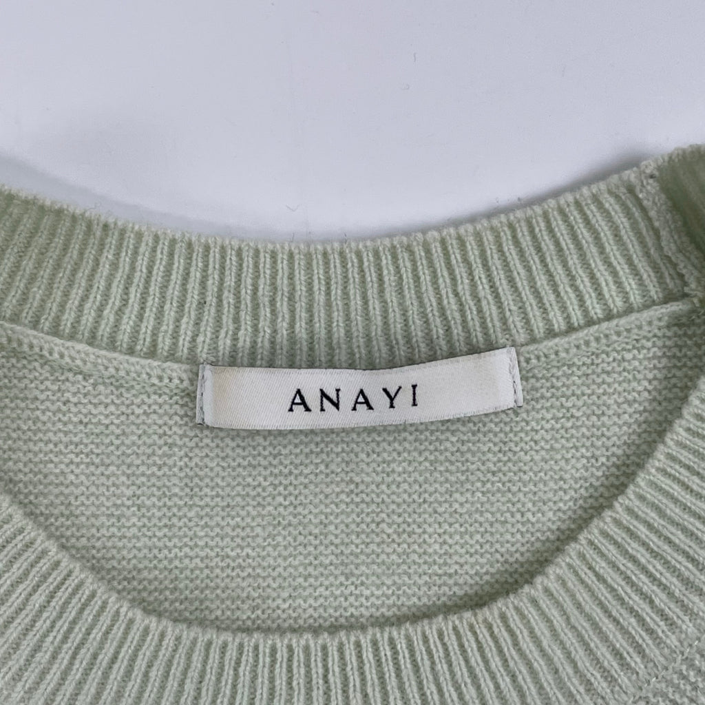 ANAYI / 紡毛ガーターペザントパフ プルオーバー 参考定価：26,000+tax SIZE:38