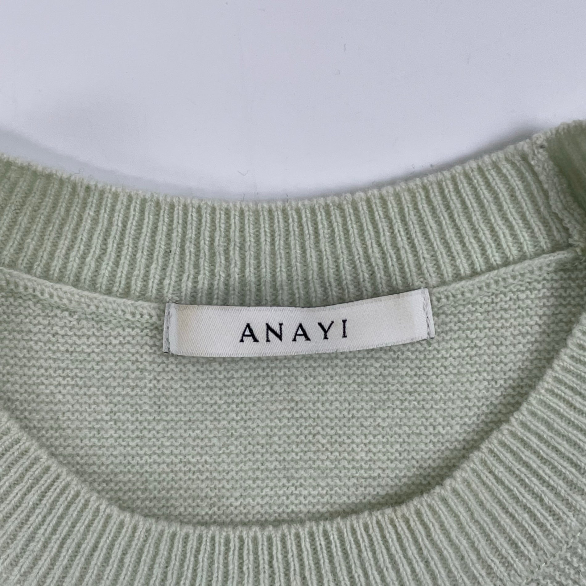 ANAYI / 紡毛ガーターペザントパフ プルオーバー 参考定価：26,000+tax SIZE:38