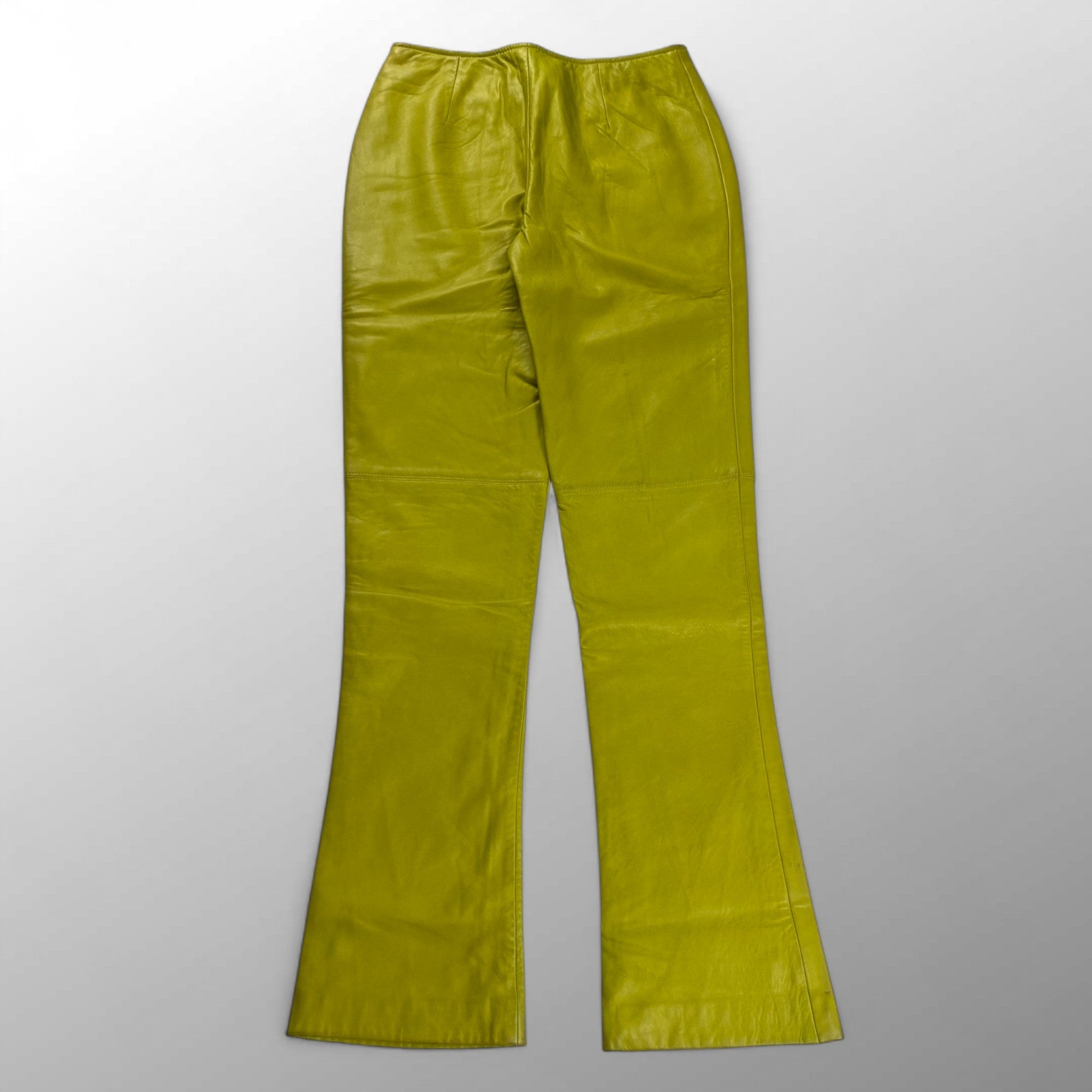 90s ck CALVIN KLEIN カルバンクライン / ヴィンテージ ラムレザーパンツ ピスタチオカラー SIZE：2