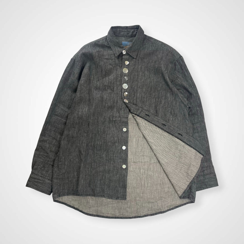 JOURNAL STANDARD × MIKA KASAI / PATCH BUTTON LINEN SH 25AW 参考定価：23,000+tax SIZE:FREE