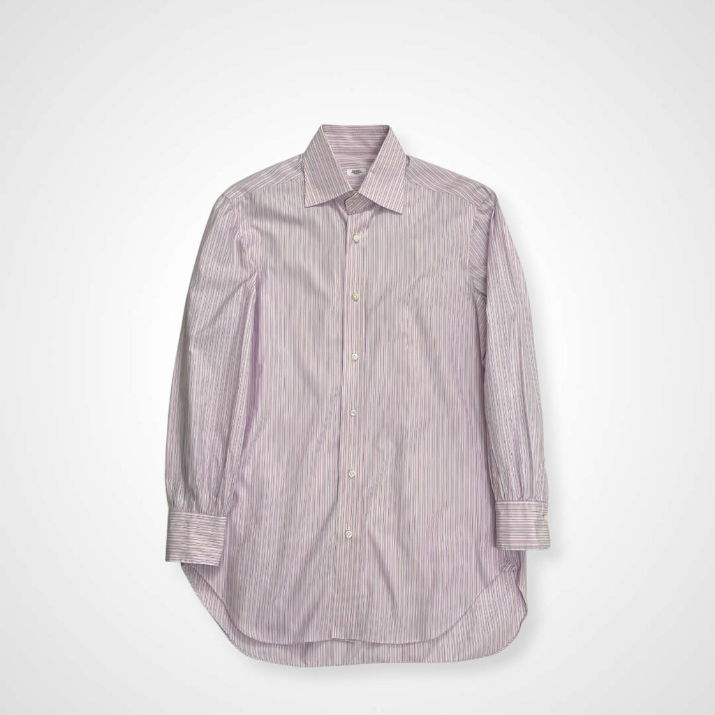 BARBA バルバ / ストライプシャツ ガゼット付 参考定価：45,000程度 SIZE:39