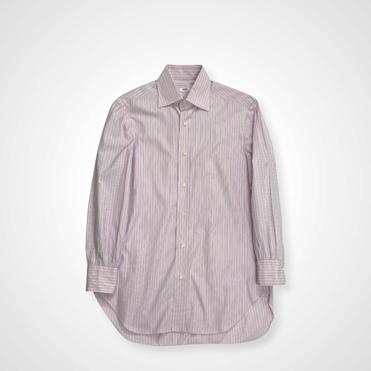 BARBA バルバ / ストライプシャツ ガゼット付 参考定価：45,000程度 SIZE:39