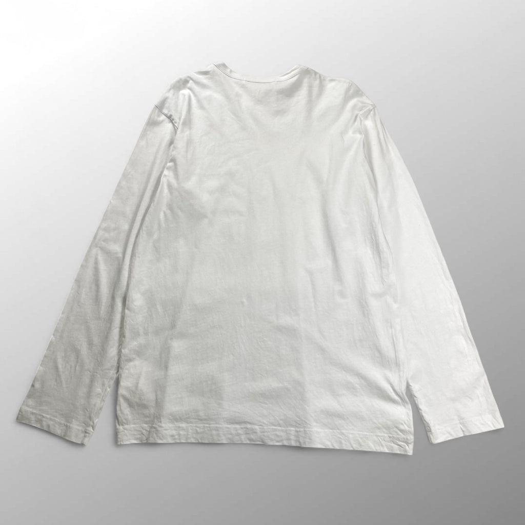 COMME des GARCONS SHIRT コムデギャルソン シャツ / シンプルロゴ 長袖Tシャツ ホワイト SIZE:X(L程度)