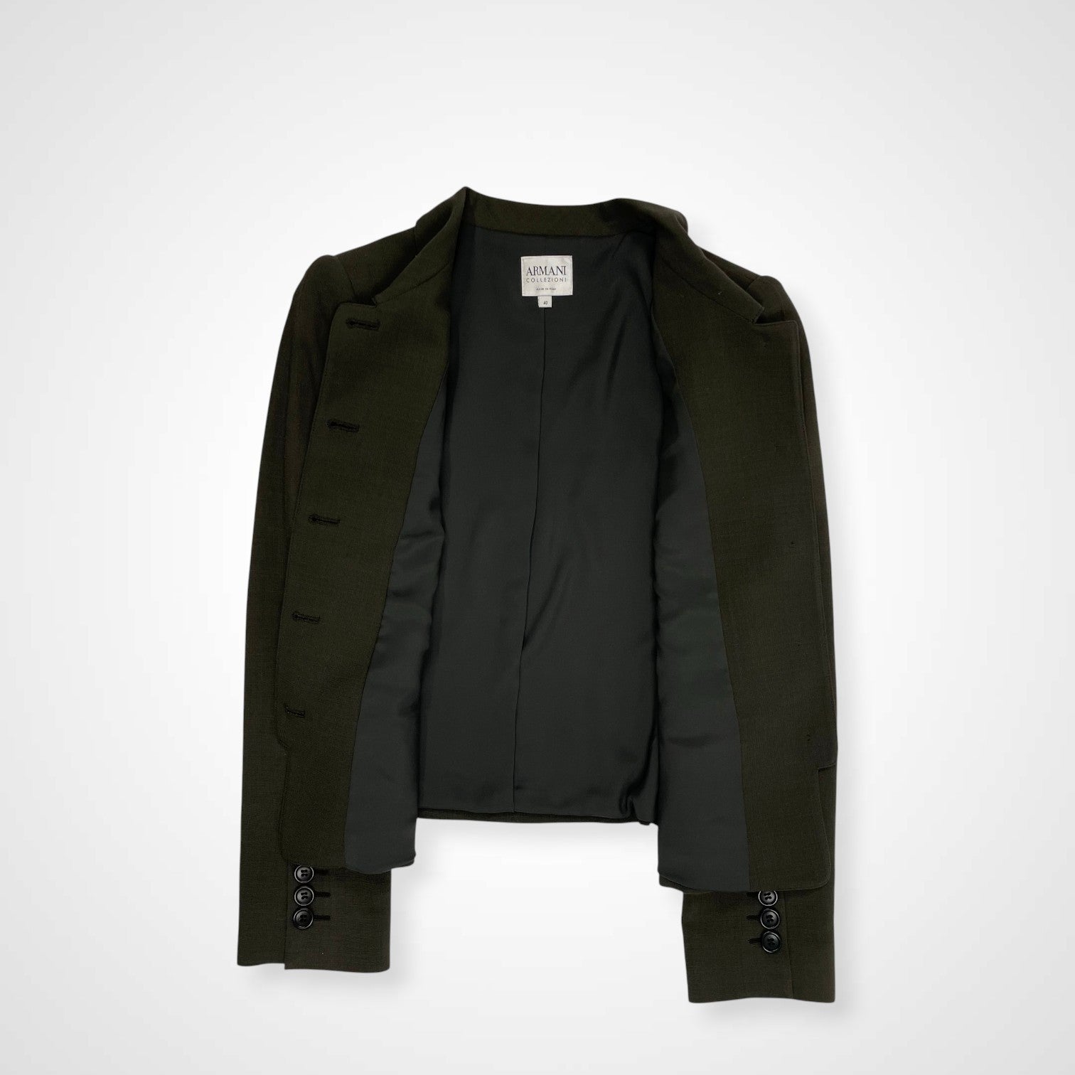 ARMANI COLLEZIONI アルマーニ コレッツォーニ / デザインコンパクトジャケット イタリア製 SIZE:40