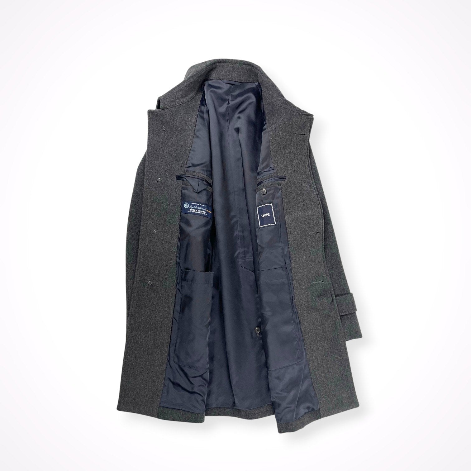 Loro Piana × SHIPS / STORM SYSTEMドスキン ステンカラーコート 参考定価：55,000+tax SIZE:L