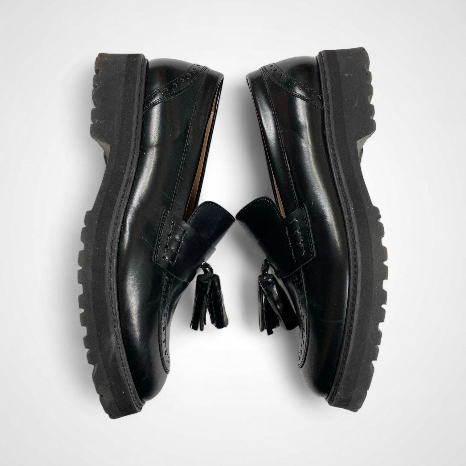 Pertini ペルティニ / タッセルローファー ブラック 参考定価：31,000+tax UNITED ARROWS取扱い SIZE:37.5(23.5cm程度)