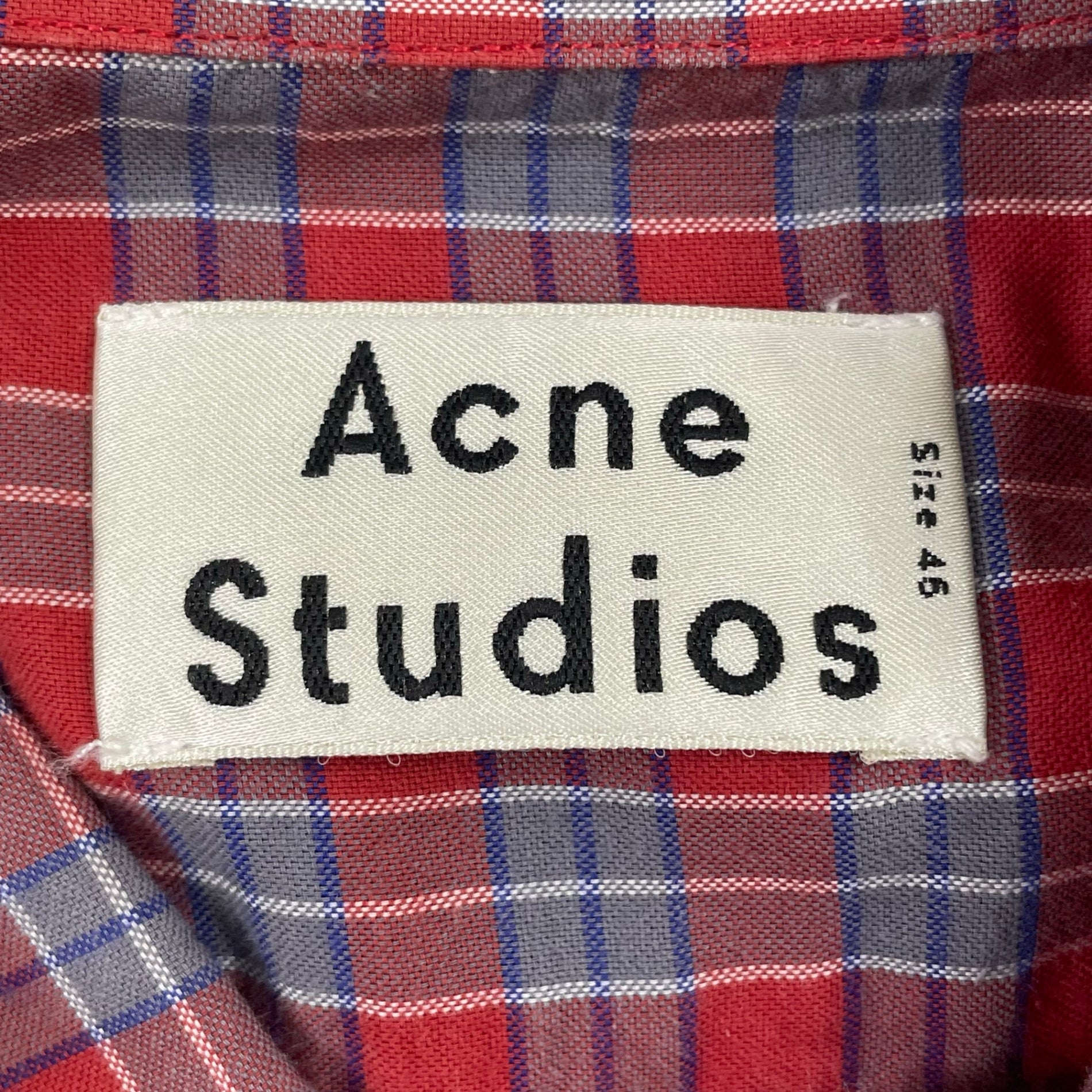 Acne Studios / Atlet Pyjama チェックシャツ 参考定価：45,000程度 SIZE:46