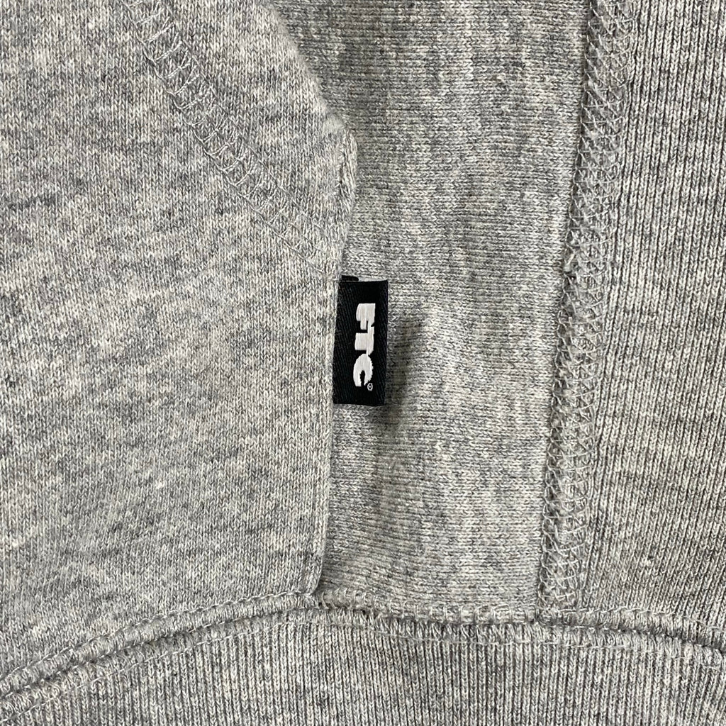 FTC エフティーシー / ボックスロゴ フーディ パーカー オレンジ×グレー SIZE:M