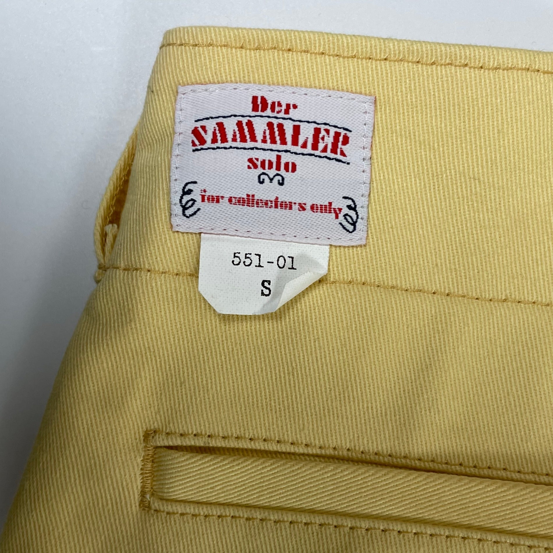 Der SAMMLER SOLO ディアザムラーソロ / ゴールデンゲートパンツ イエロー SIZE:S