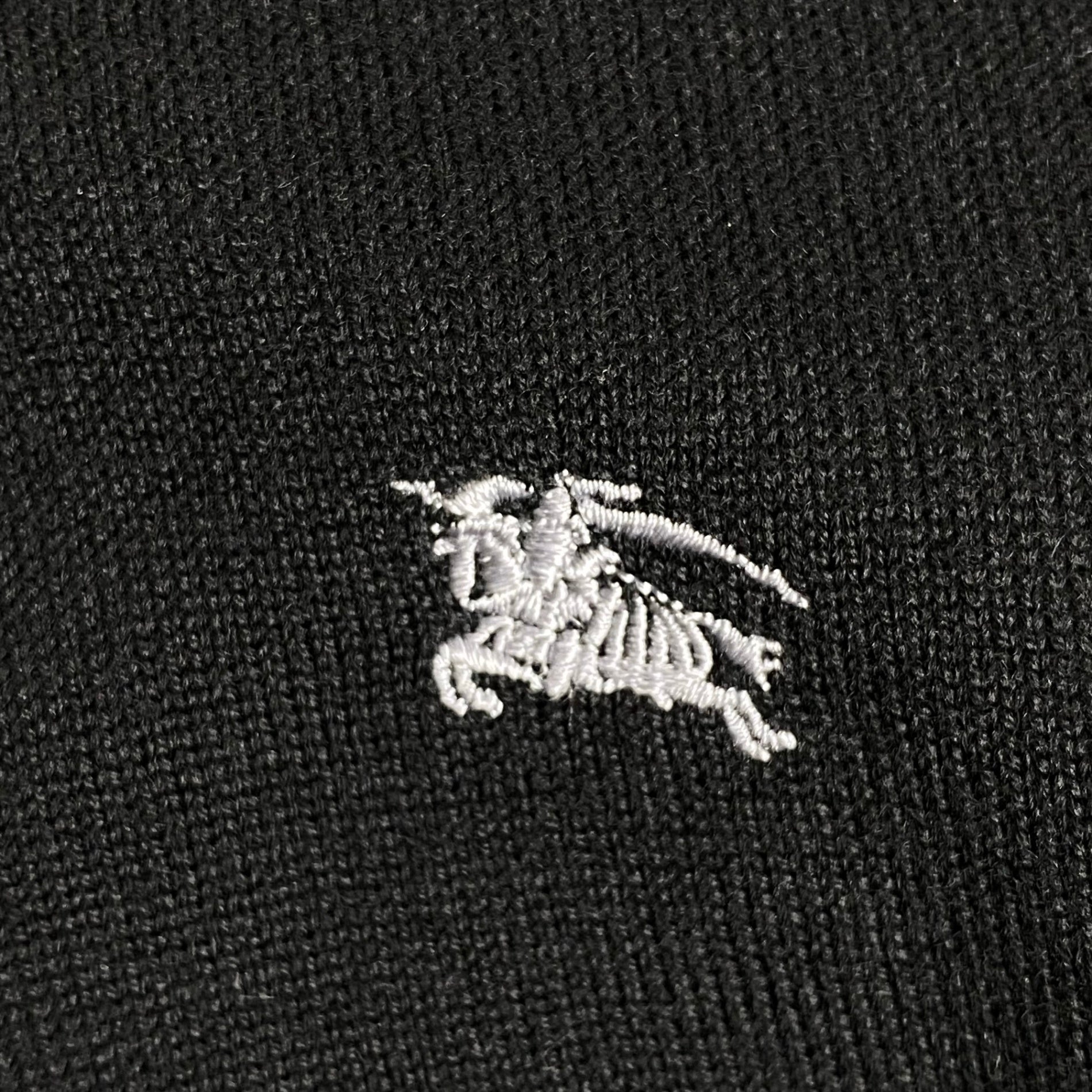 BURBERRY BLACK LABEL バーバリーブラックレーベル / ハーフボタン ハイネックニット シャドーホース ブラック SIZE：2