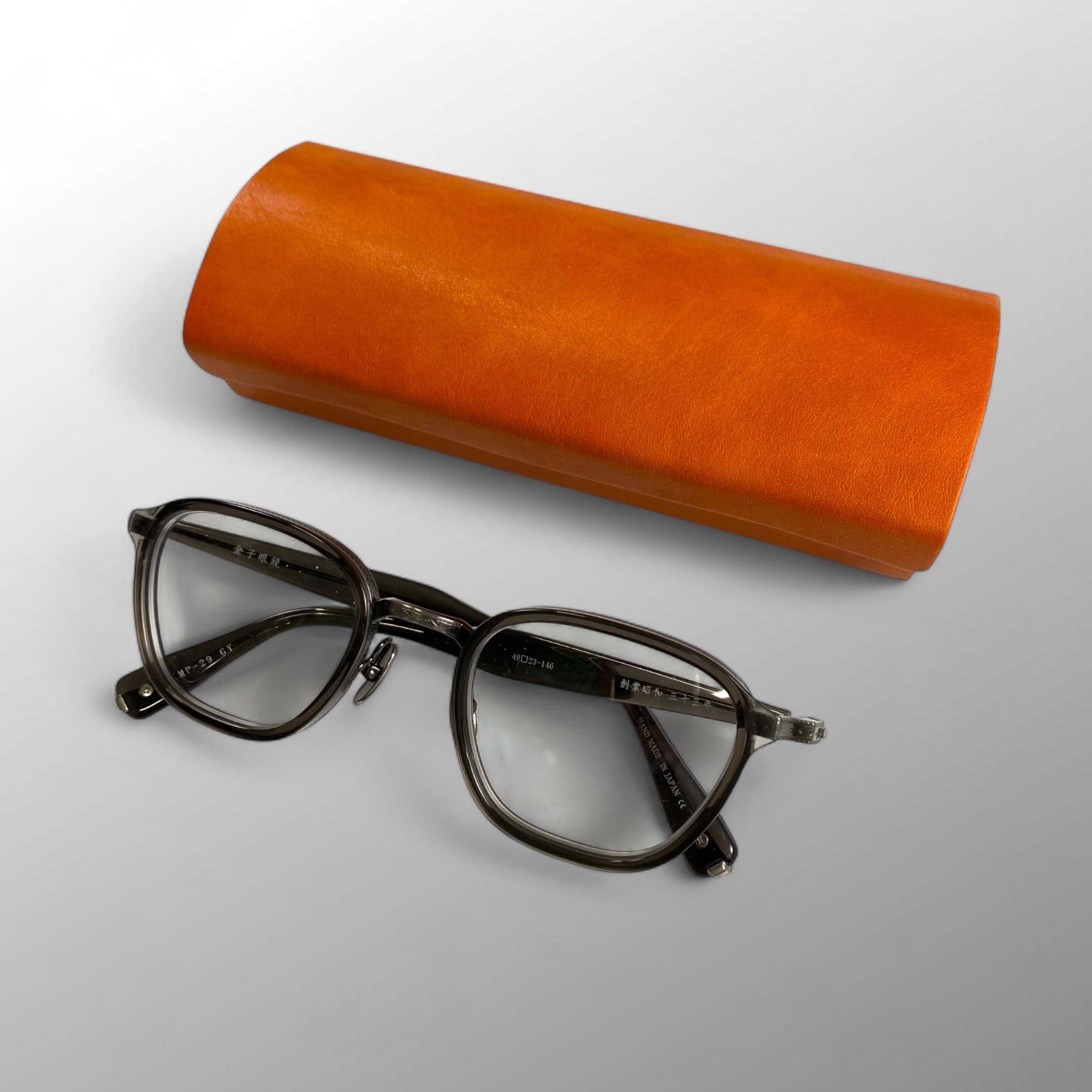 金子眼鏡 プレミアムライン / シルバーコンビ ウェリントン 度なしクリアレンズ  参考定価：80,000+tax