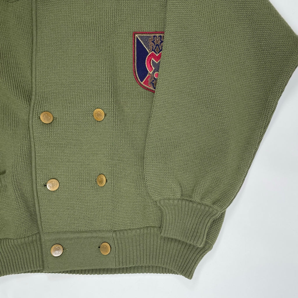 mila schon UOMO ミラショーン ウオモ / VINTAGE エンブレムニットジャケット MADE IN ITALY SIZE:M