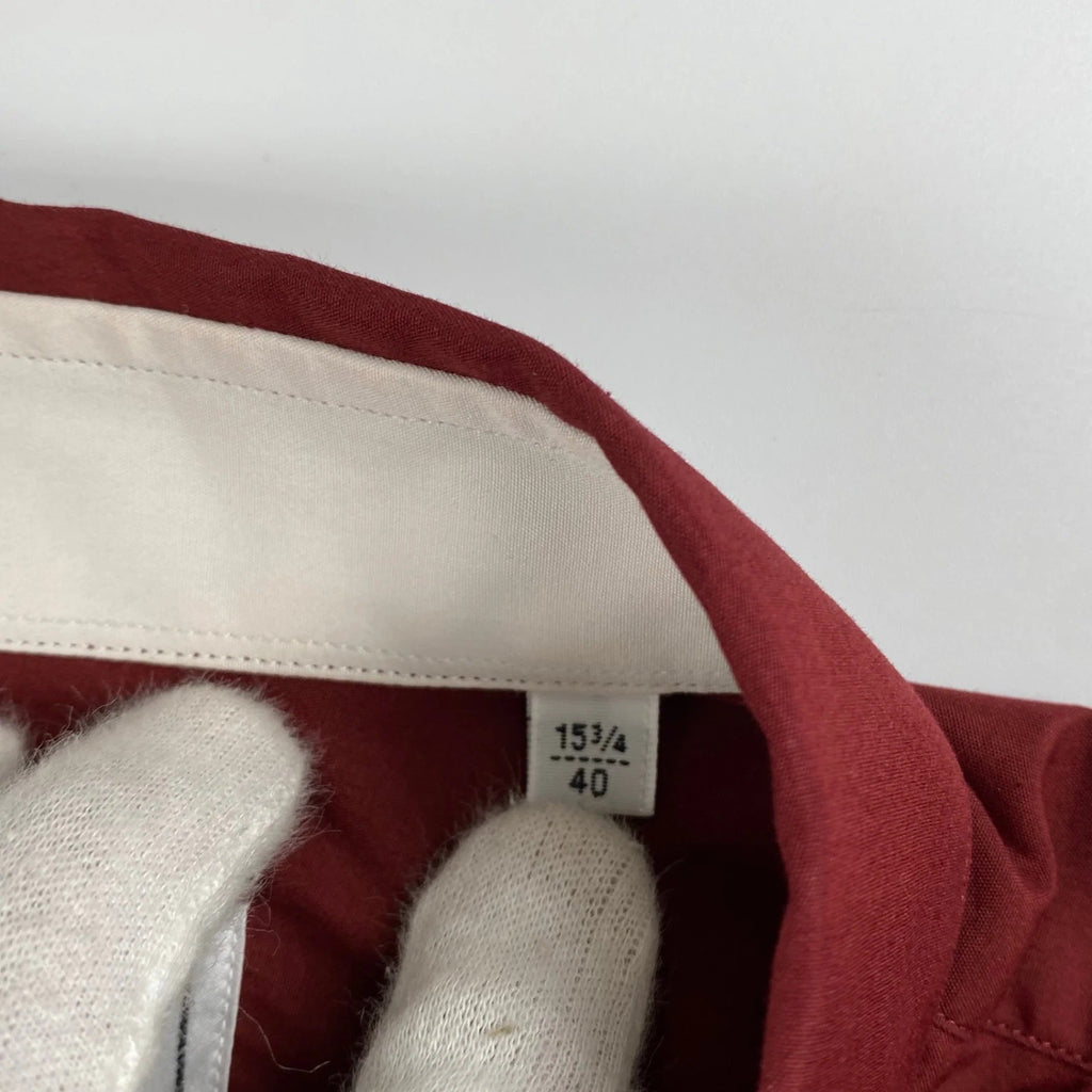 【美品】 HERMES エルメス / 半袖 ハイドボタン デザイン シャツ SIZE:40（L程度）