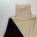 Gianangeli Knitwear Factory ジャンアンジェリ・ニットウェア・ファクトリー / カシミヤタートルネックニット 2トーン SIZE:42