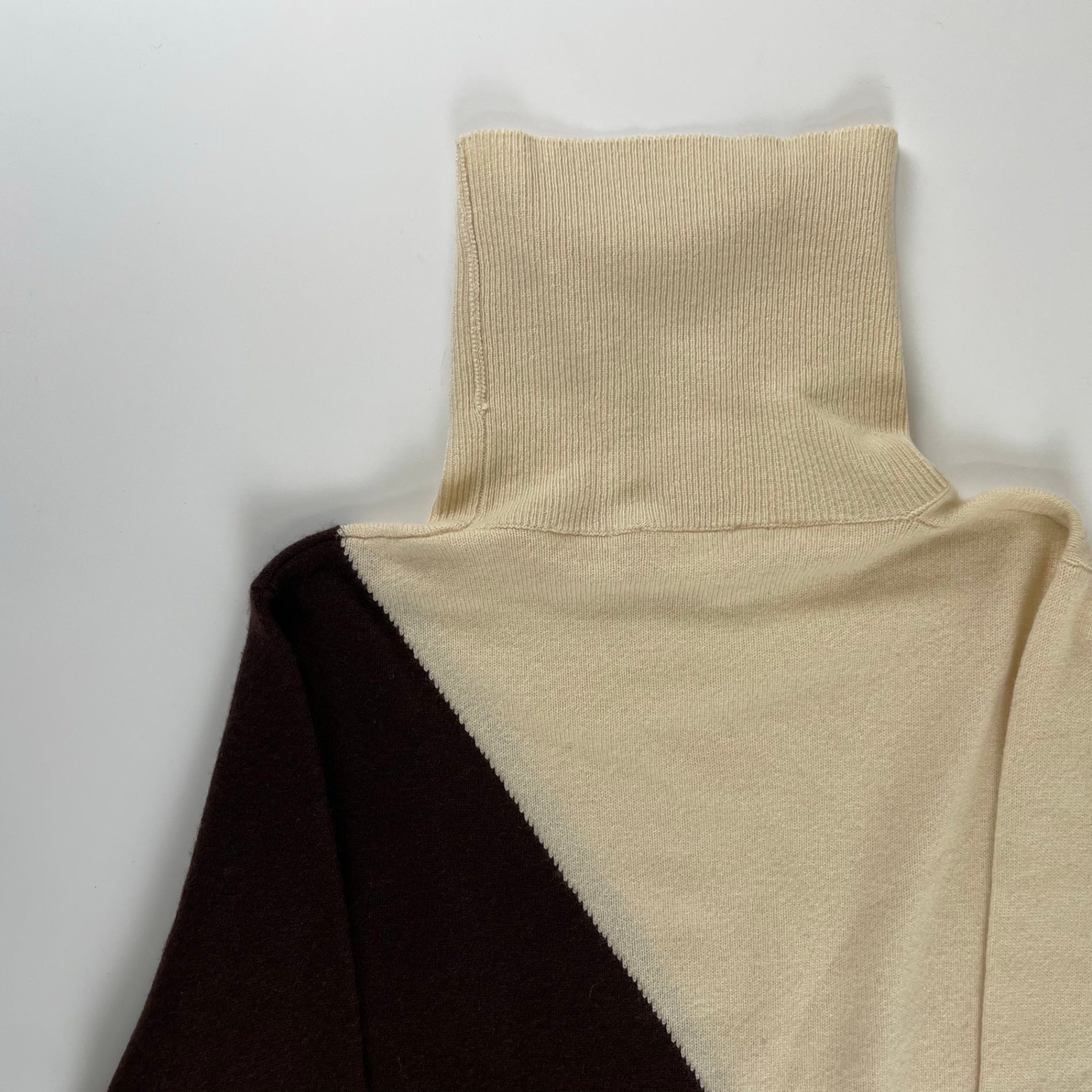 Gianangeli Knitwear Factory ジャンアンジェリ・ニットウェア・ファクトリー / カシミヤタートルネックニット 2トーン SIZE:42