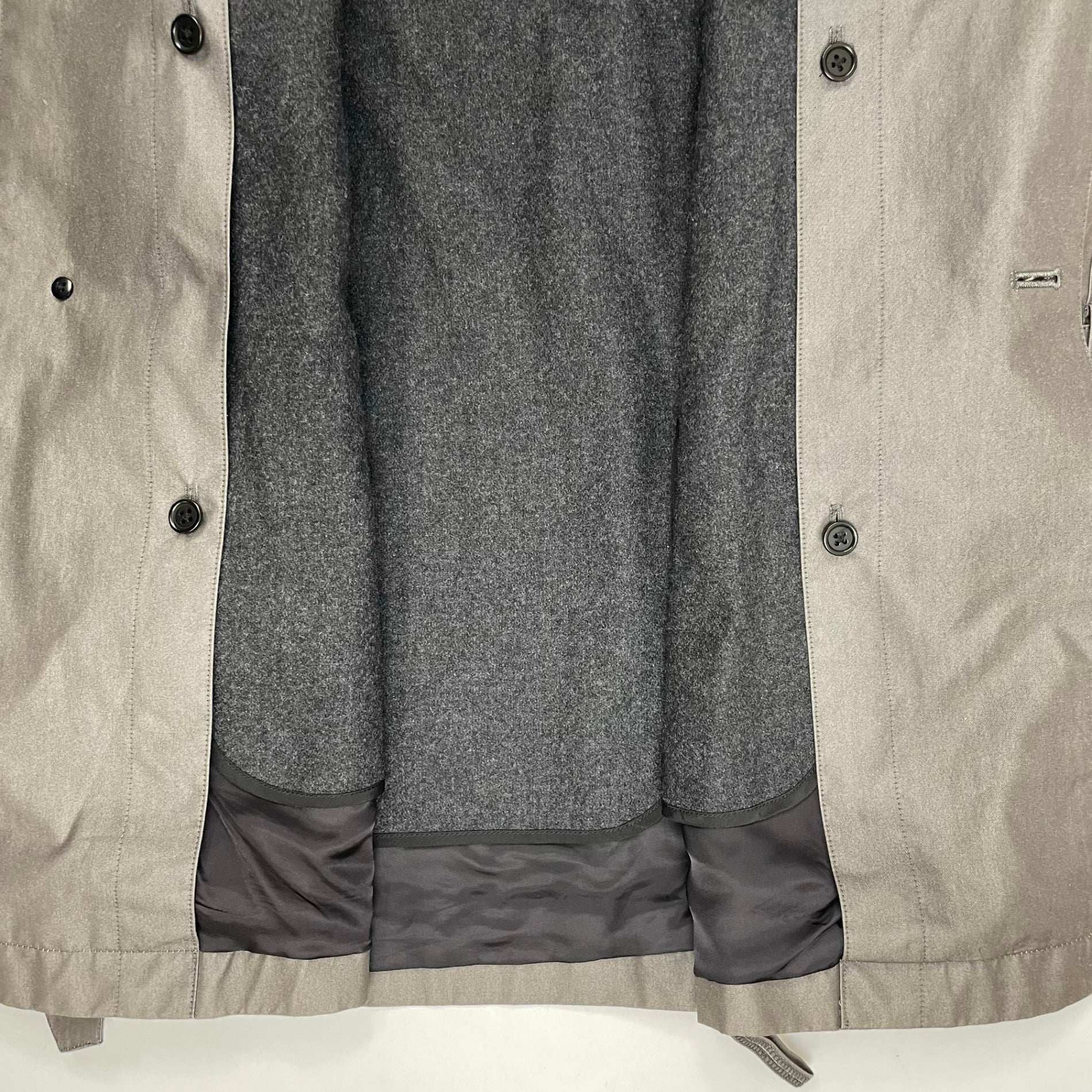 PS Paul smith ピーエス ポールスミス / ライナー付ステンカラーコート グレー 参考定価：50,000程度 SIZE:XL