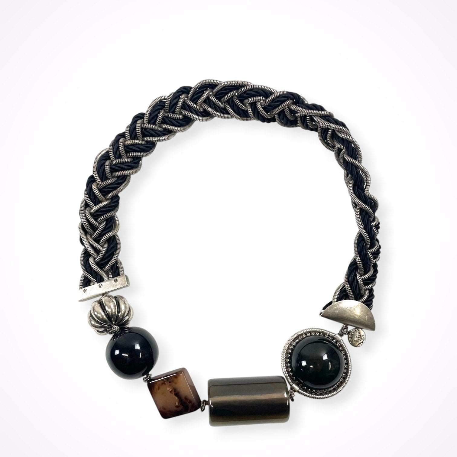 EMPORIO ARMANI / メタルMIXストーンネックレス 参考定価：60,000程度