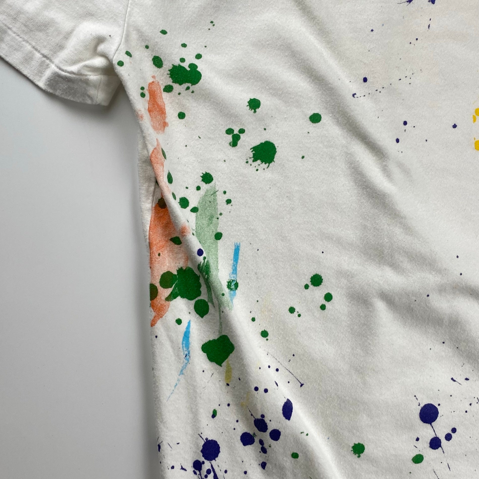 POLO RALPH LAUREN ポロ ラルフローレン / ポロベア ペンキ加工  Tシャツ 筆記体ロゴ レアデザイン SIZE:S