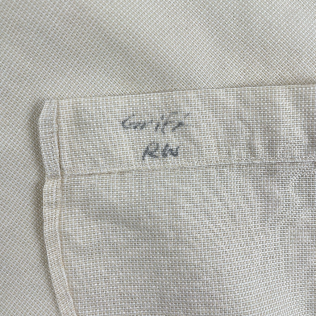 GIORGIO ARMANI LE COLLEZIONI ジョルジオアルマーニ / 80s ヴィンテージシャツ ホワイト×ベージュ SIZE：15 1/2