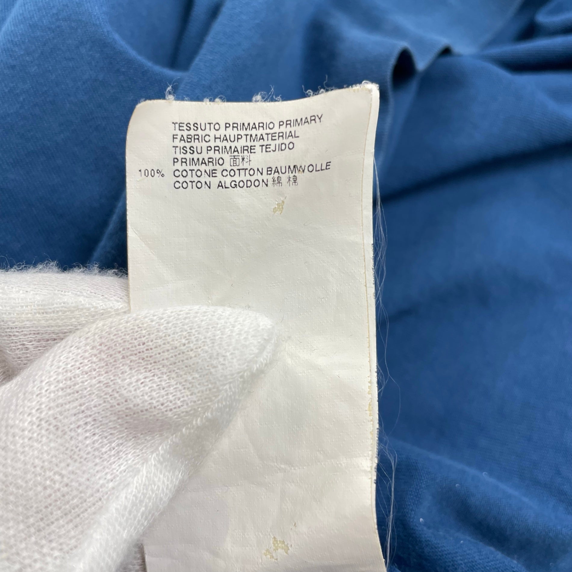 Maison Martin margiela メゾンマルタンマルジェラ / 15SS クルーネックTEE SLIM ブルー 参考定価：22,000程度 SIZE：46