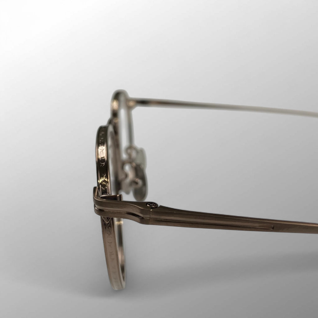 【未使用級】 金子眼鏡 JAPANシリーズ / チタンフレーム ボストン型アイウェア ブロンズカラー 度なしクリアレンズ KJ-62 参考定価：50,000+tax