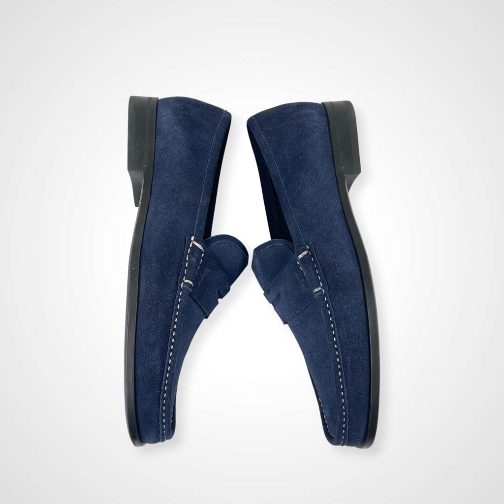 SALVATORE FERRAGAMO サルバトーレ フェラガモ / スウェードローファー ネイビー 極美品 参考定価：70,000程度 SIZE：9(27cm程度)