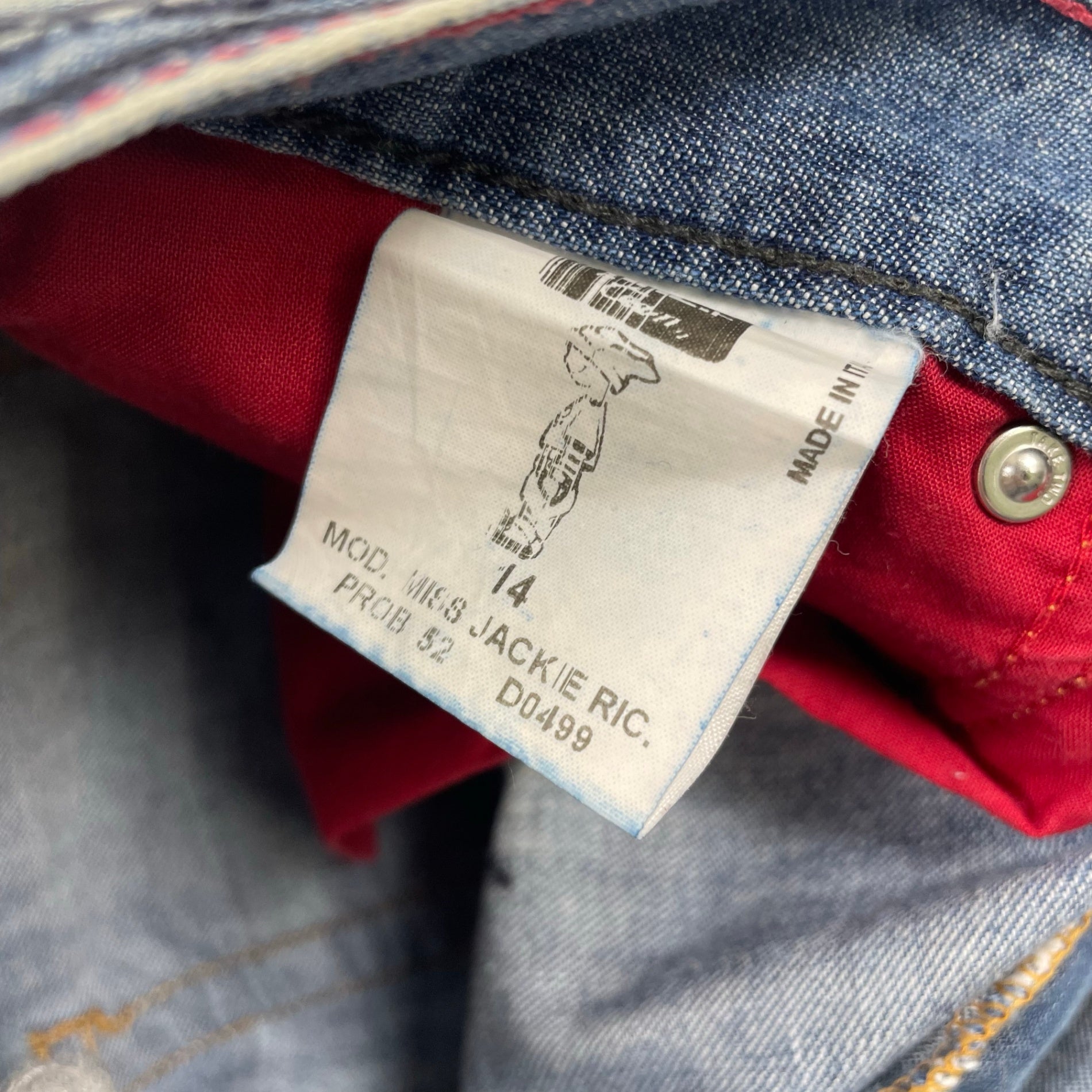 VINTAGE ヴィンテージ / Y2Kヴィンテージ刺繍デニムパンツ ローライズ SIZE:14