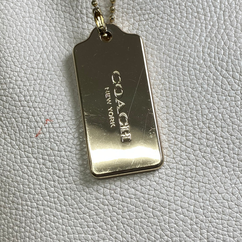 COACH コーチ / ターンロック チェーントートバッグ 本革 ブランドロゴプレート付