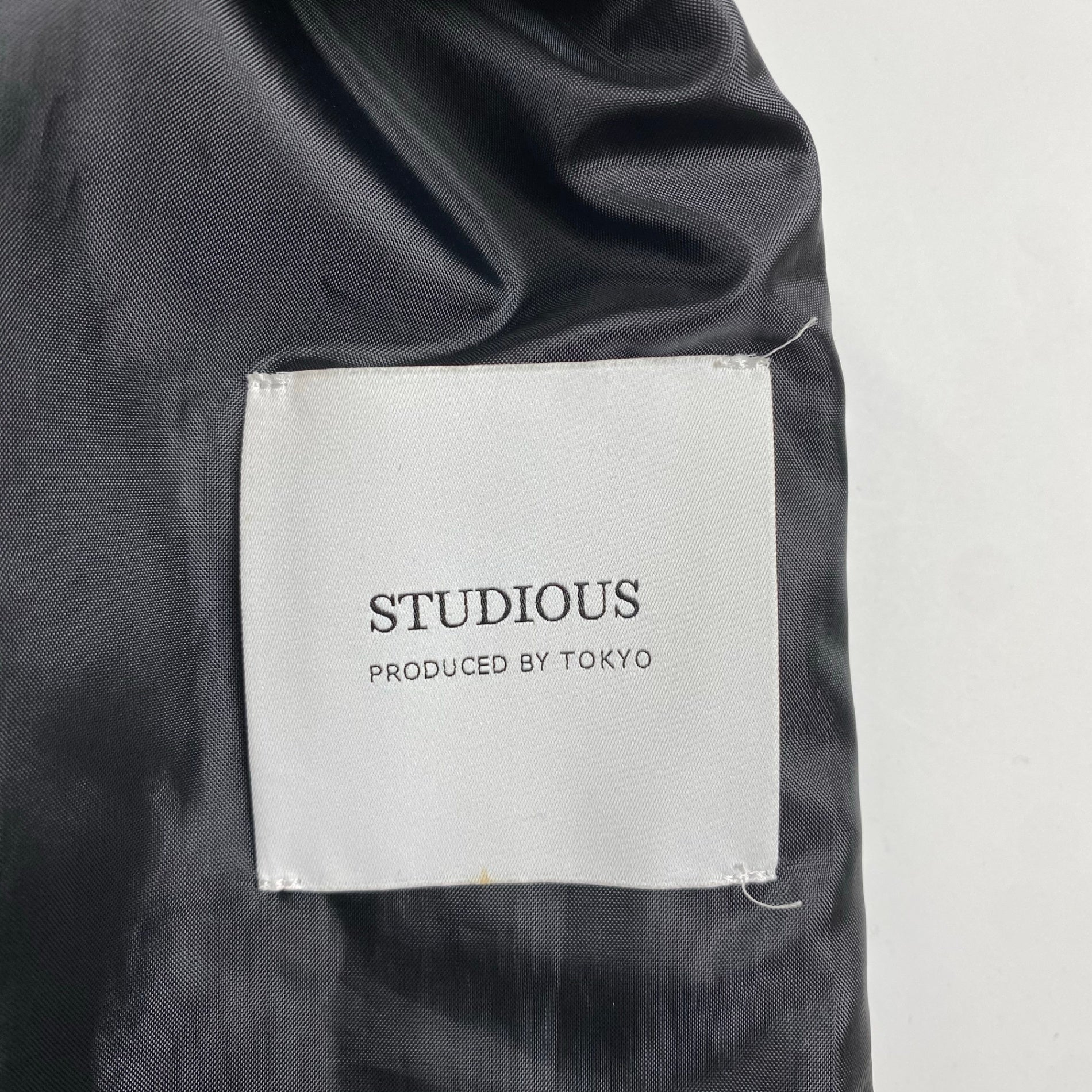 STUDIOUS ストゥディオス / スーパー110sジロンラムメルトンノーカラーコート ネイビー 109551006 SIZE:3