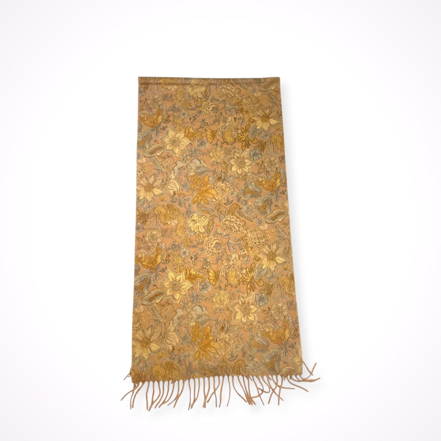 Loro Piana ロロピアーナ / フラワープリント ピュアカシミヤマフラー 美品 SIZE:45.5×178