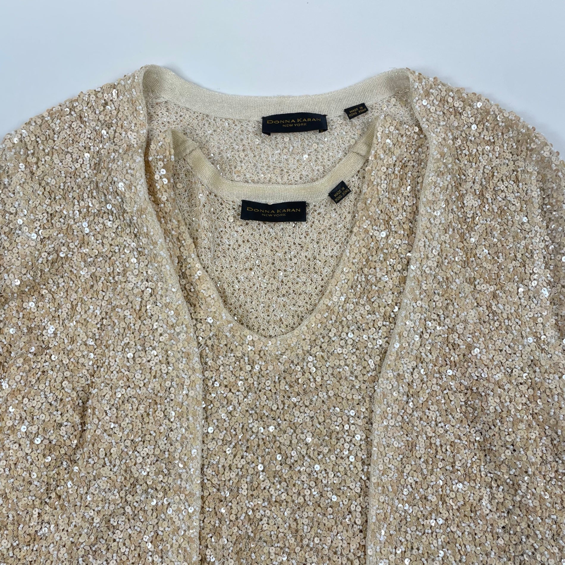 DONNA KARAN NEWYORK / ヴィンテージ スパンコールアンサンブルカーディガン SIZE:S