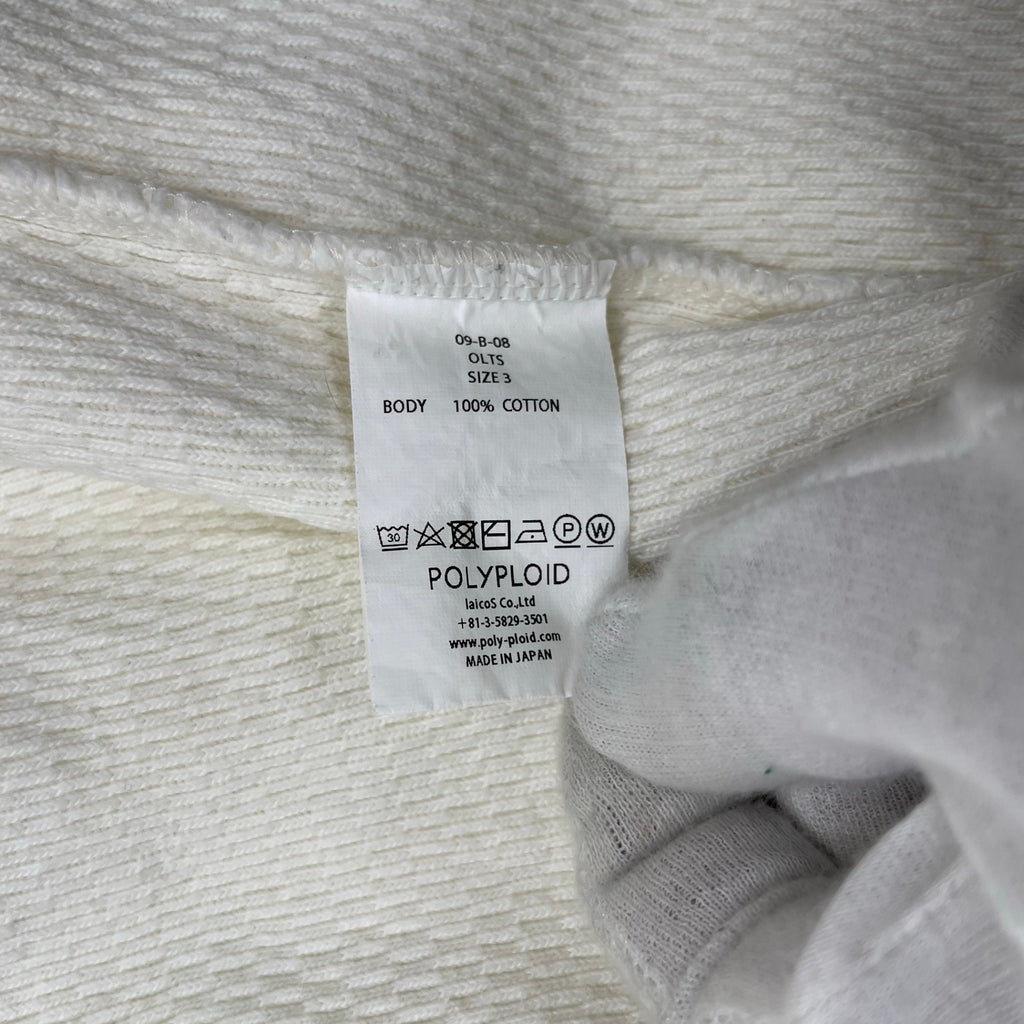 POLYPLOID ポリプロイド / OVERSIZE LONGSLEEVE B ホワイト 参考定価：26,000+tax SIZE:3