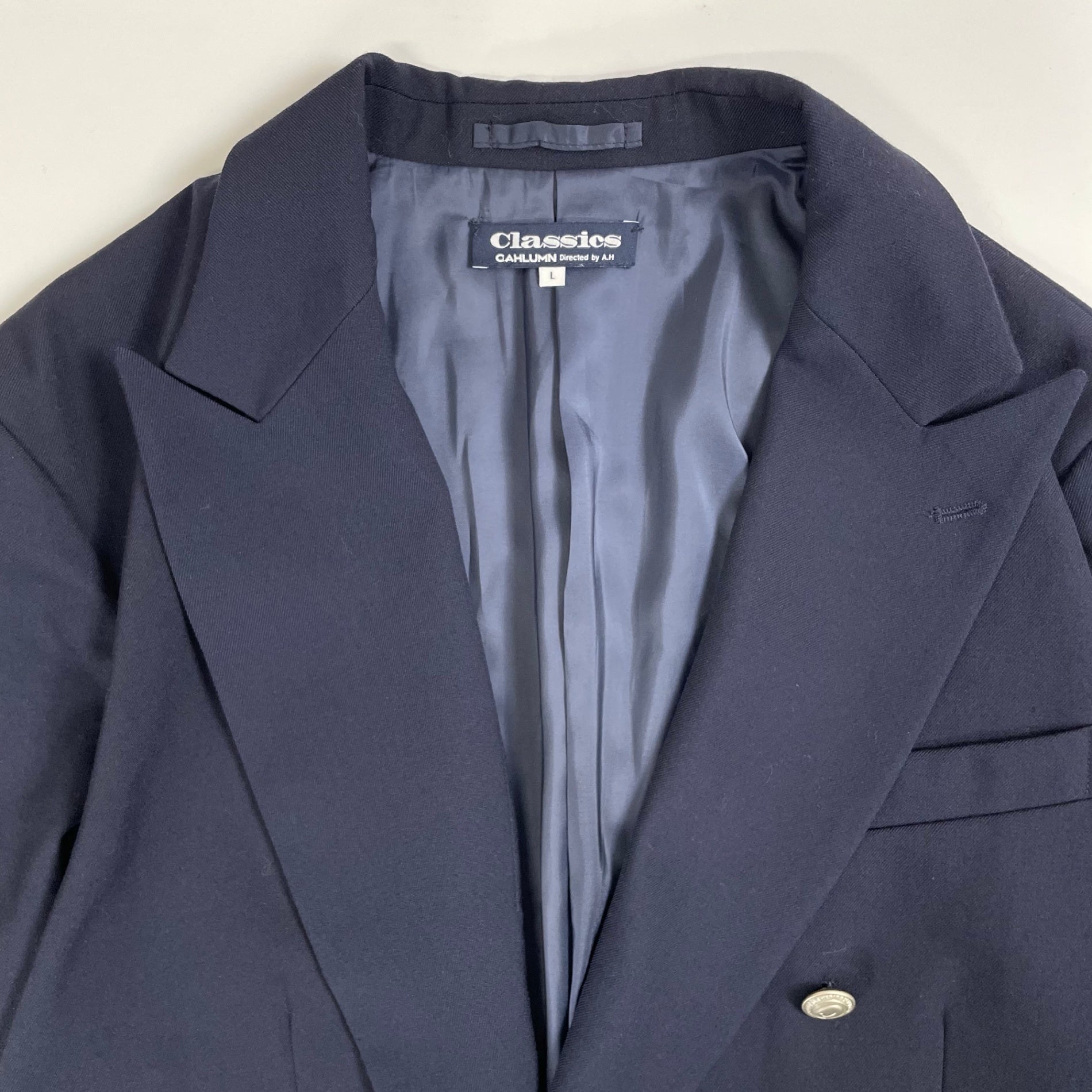 CAHLUMN / Merino WooL Saxony Double Breasted Blazer 1.1 参考定価：45,400+tax SIZE:L