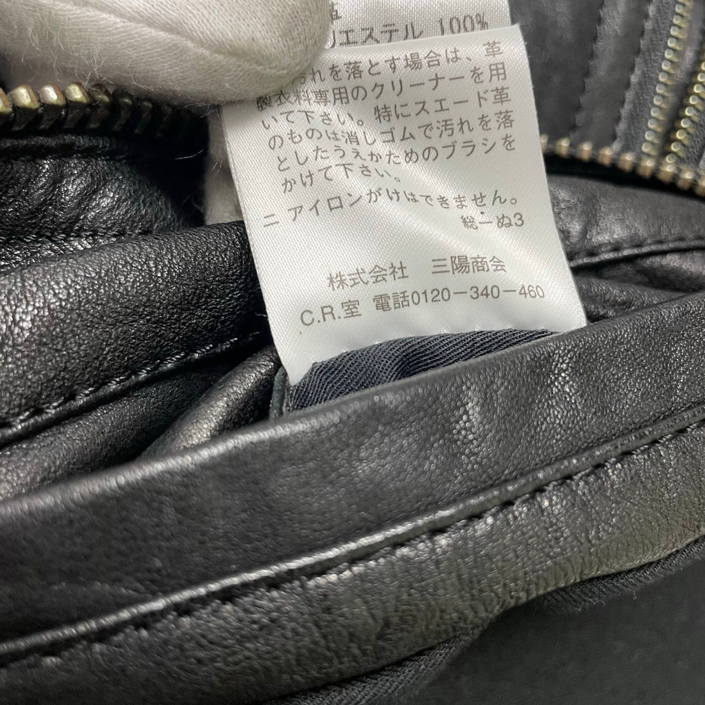 BURBERRY BLACK LABEL バーバリーブラックレーベル / シングルレザーライダースジャケット LUXURY COLLECTION SIZE:L