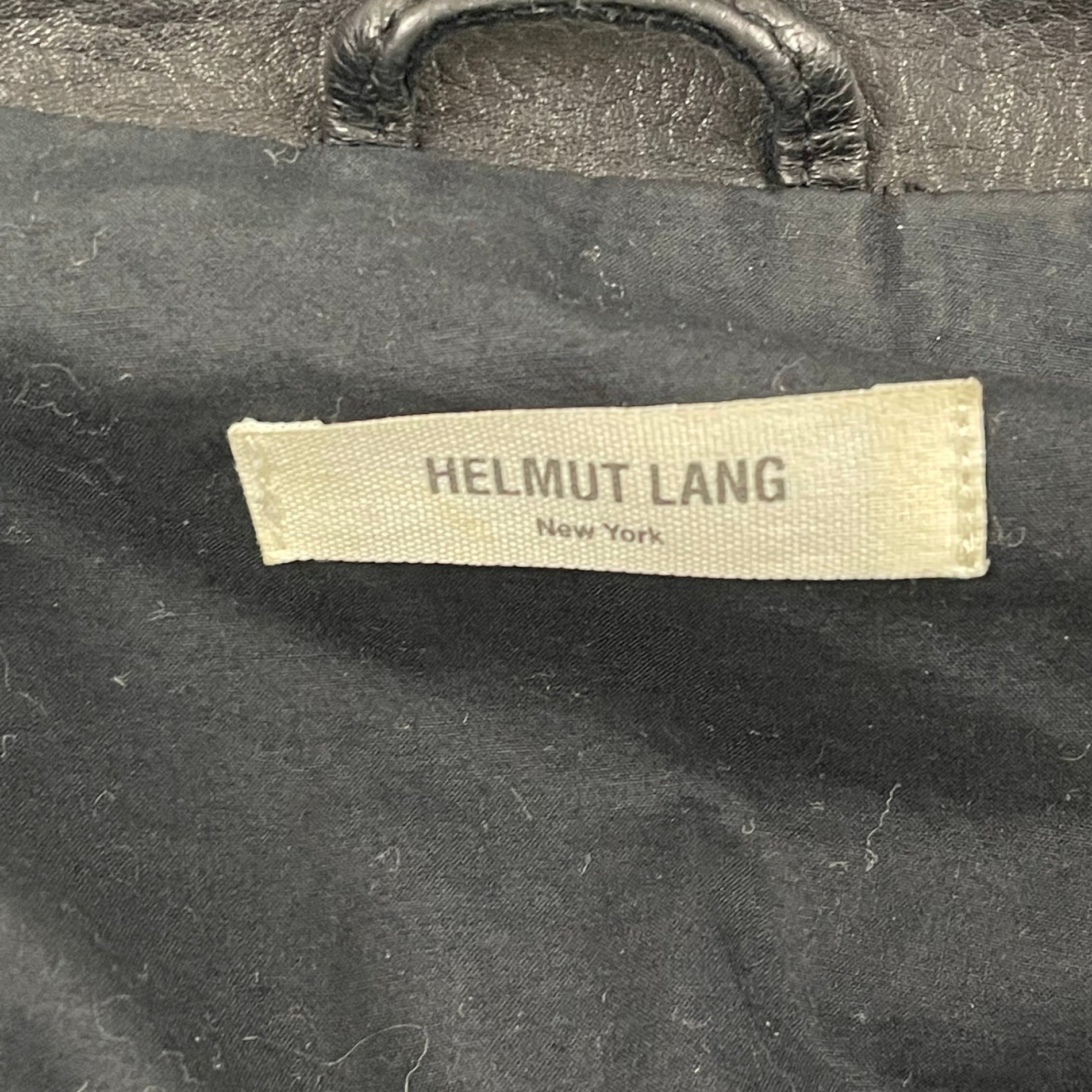 HELMUT LANG / アシンメトリーレザーフーディ 09年製 SIZE:S